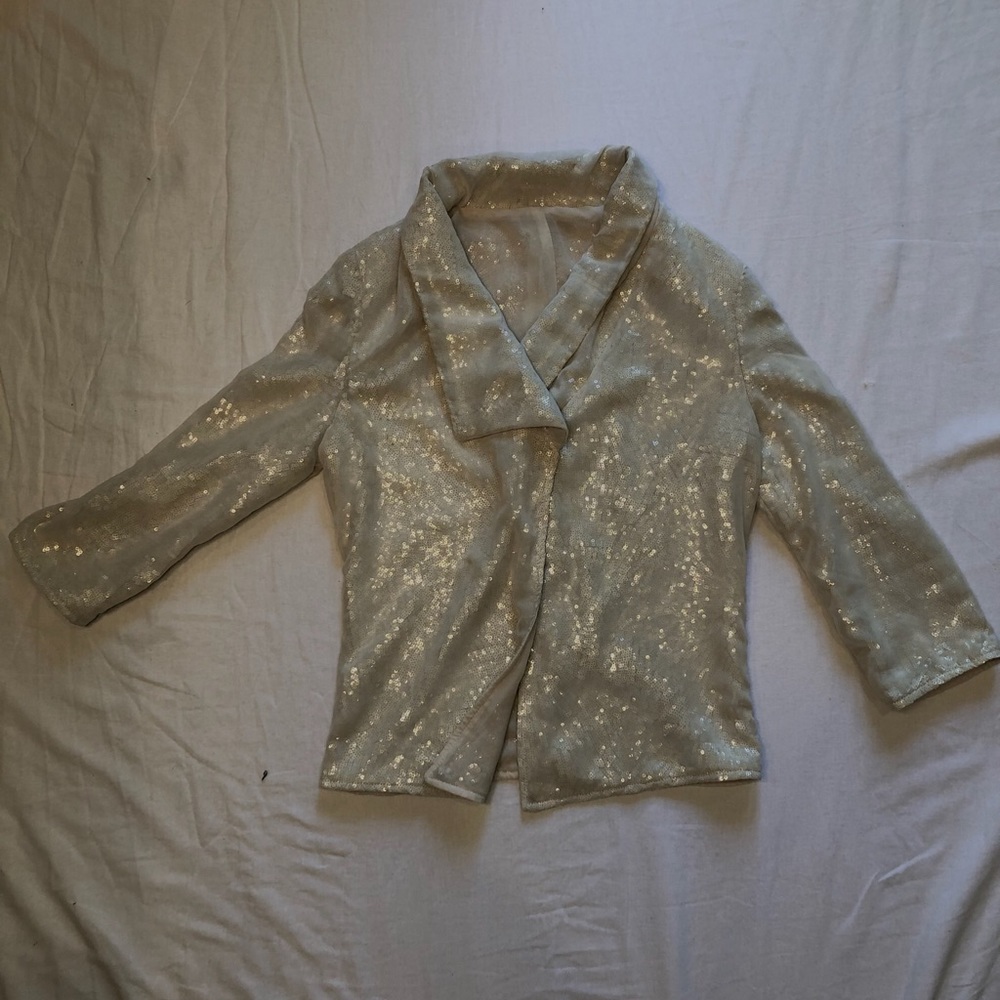 Shimmery white/cream jacket